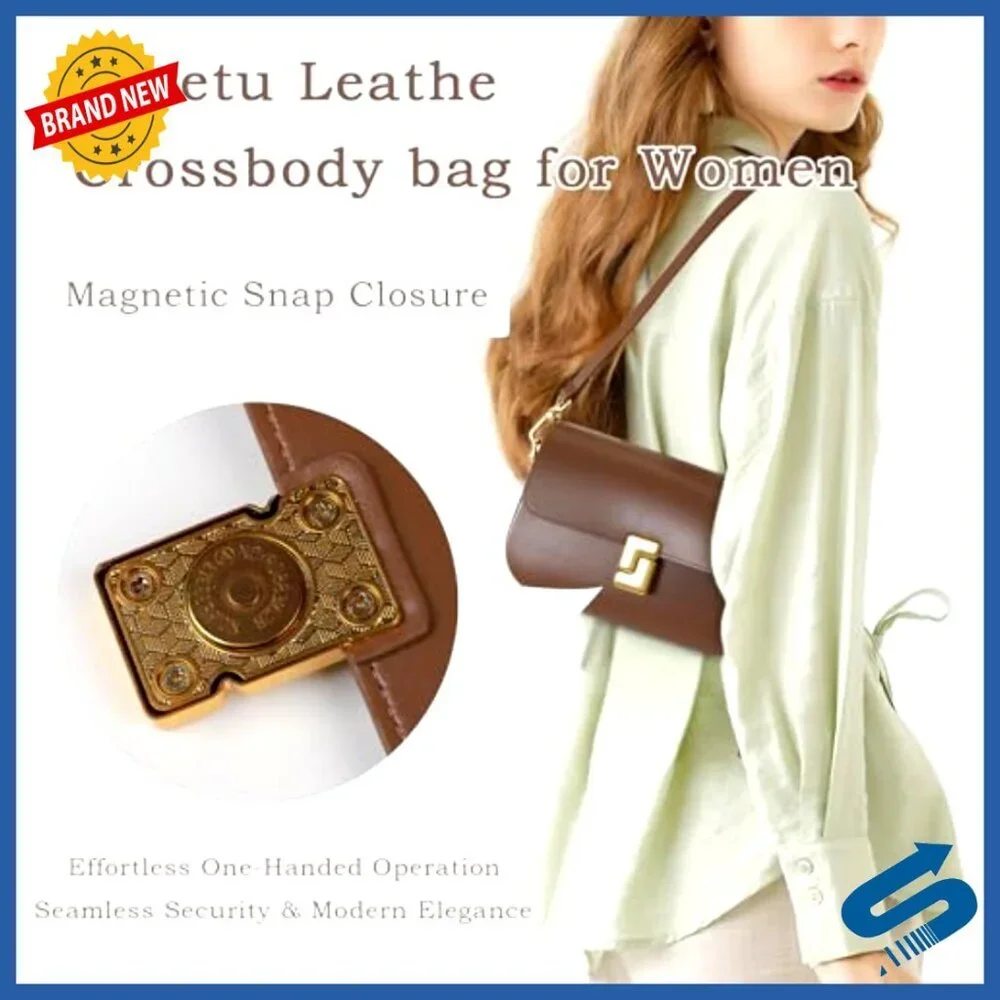 Soft Leather Crossbody Bag Top Handle Shoulder Bag Removable Straps Elegant